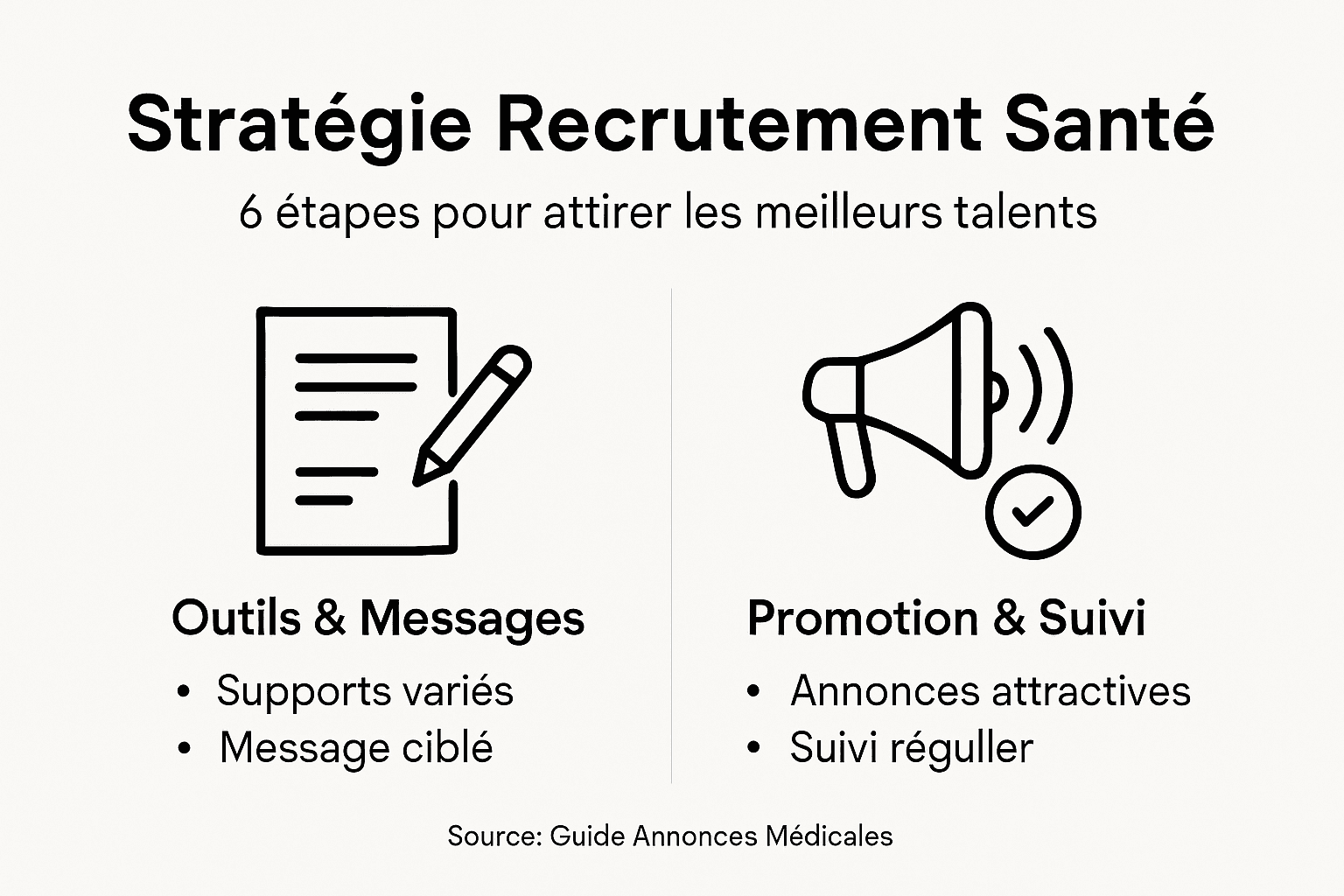 Les grandes étapes du recrutement dans le secteur de la santé en un coup d’œil