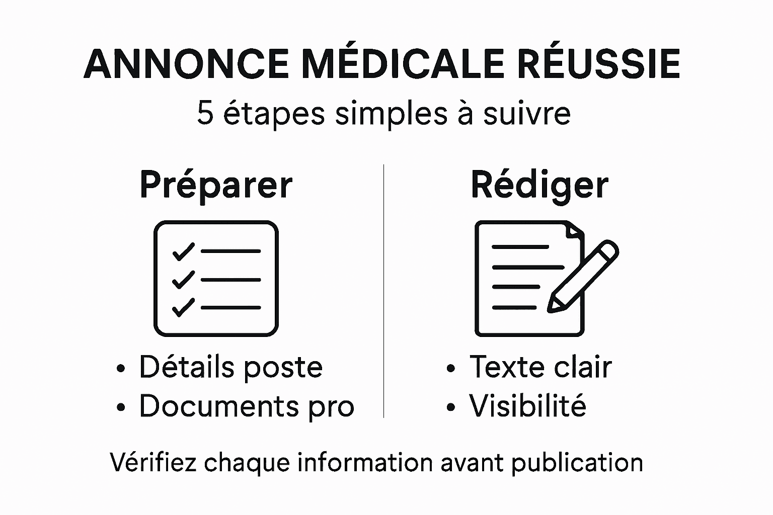 Infographie : les étapes clés pour communiquer une annonce médicale avec efficacité
