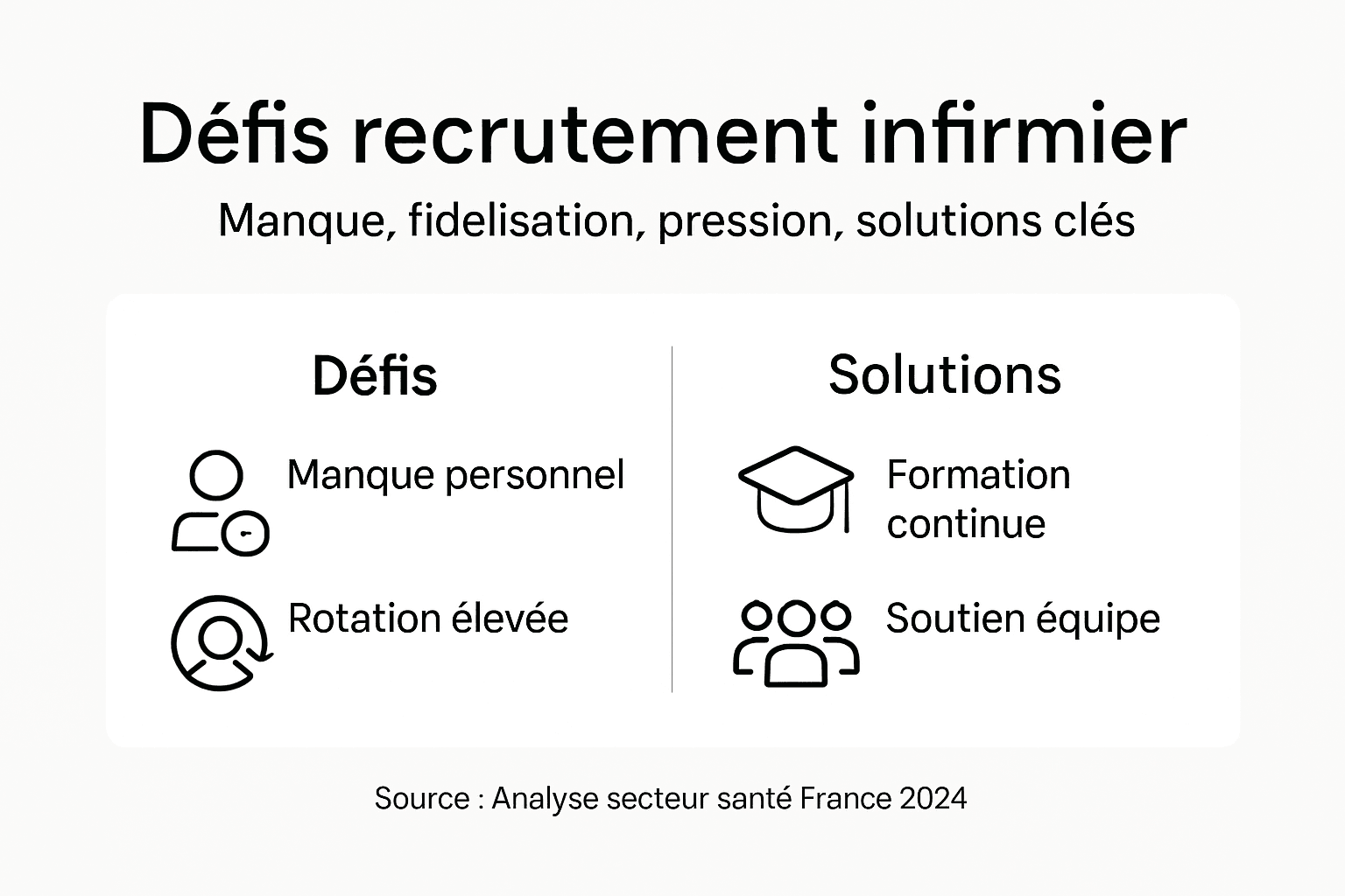 Panorama des enjeux et des pistes de solutions pour les infirmiers
