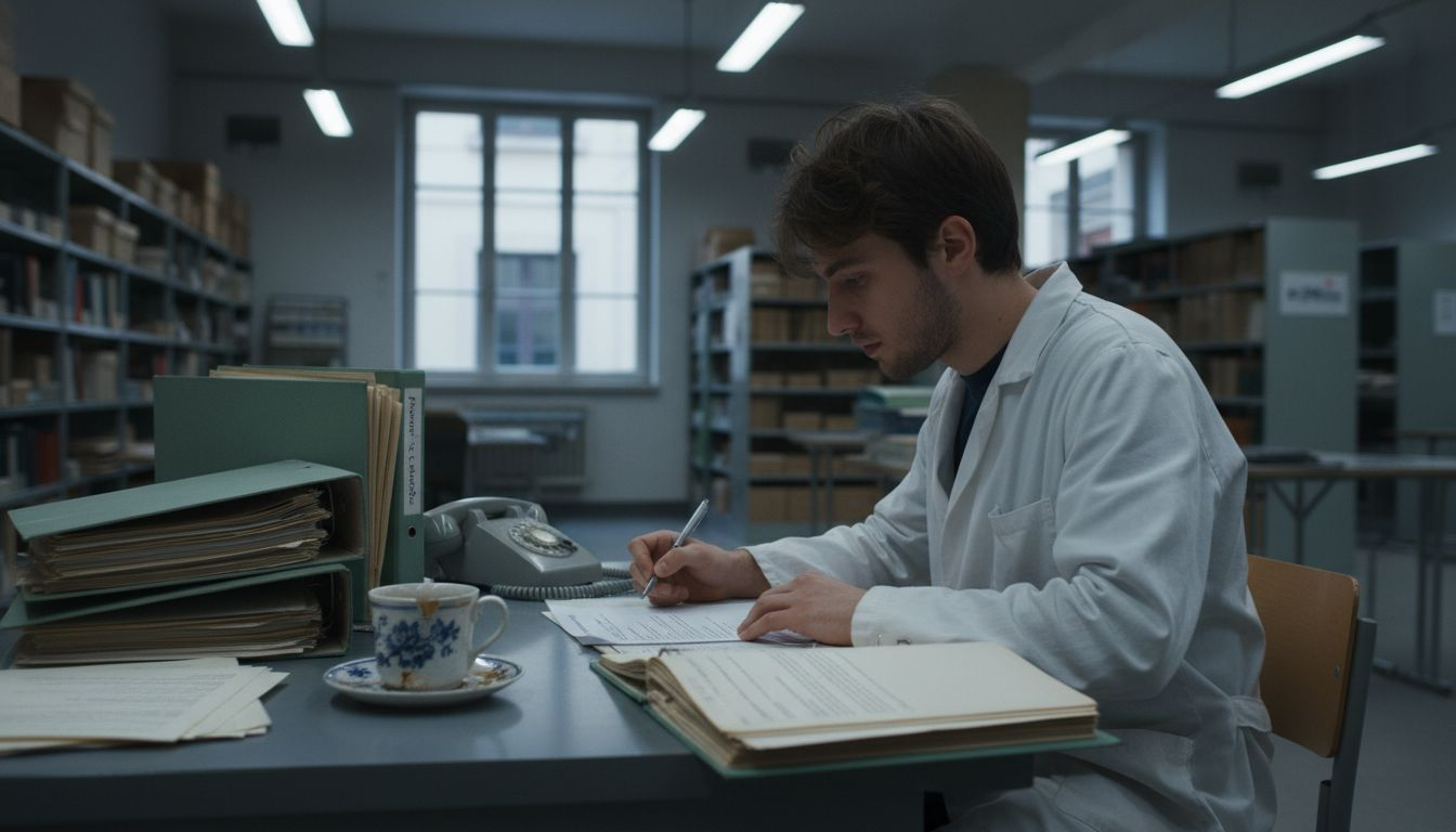 Examen approfondi d’un contrat médical posé sur un bureau