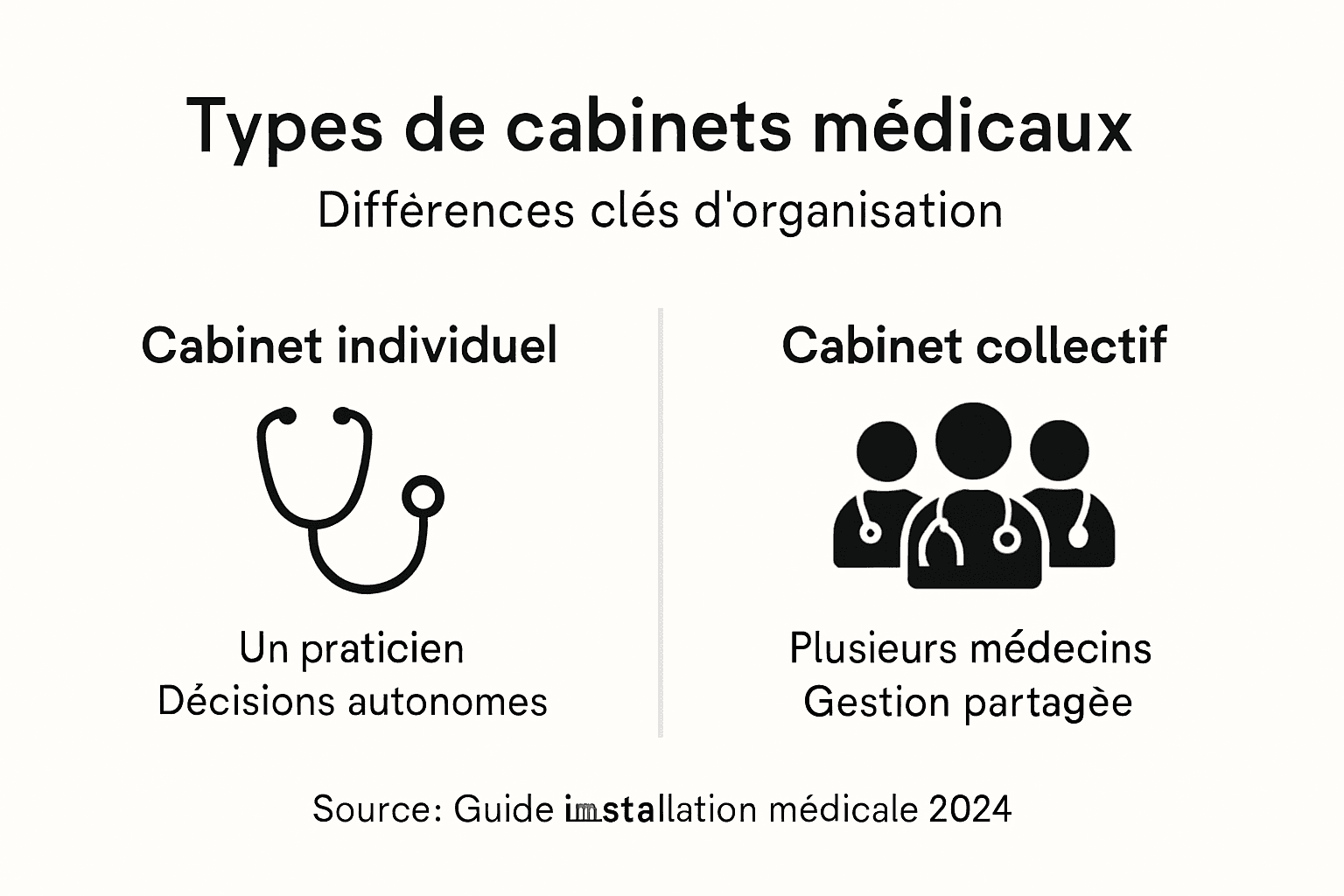 Infographie : comment différencier les principaux types de cabinets