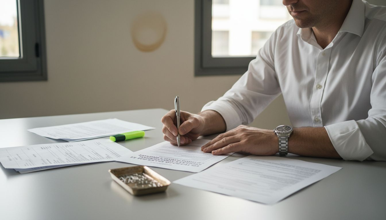 Un responsable en train de finaliser la liste de vérification pour le recrutement médical