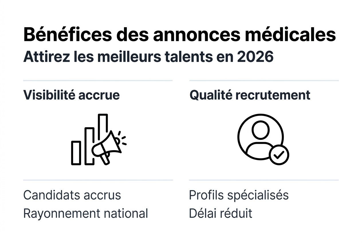 Infographie : les avantages de publier des annonces médicales en ligne