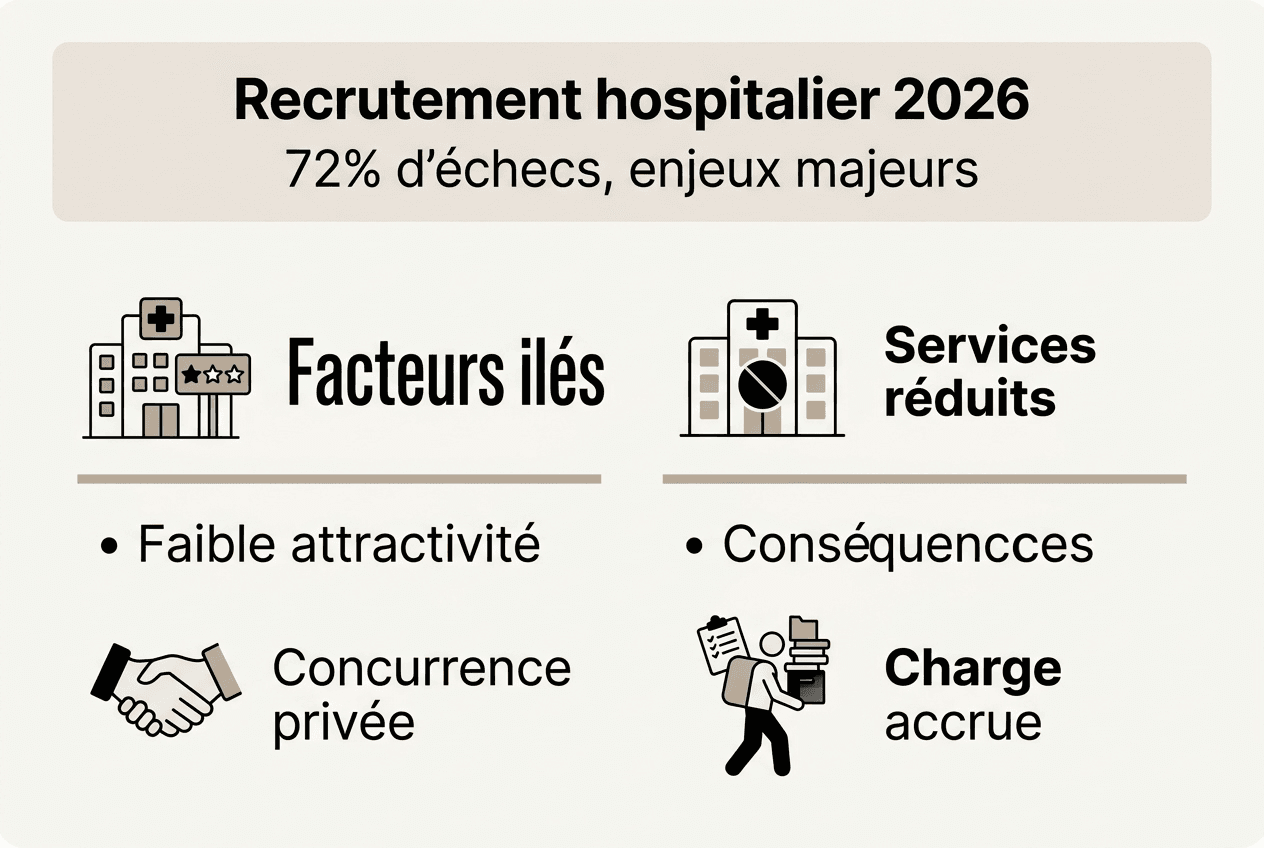 Infographie : les défis du recrutement dans les hôpitaux en France