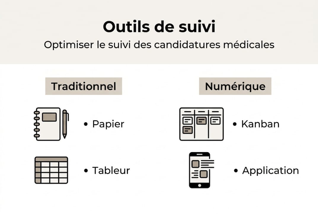Infographie : les meilleurs outils pour gérer et suivre ses candidatures en santé