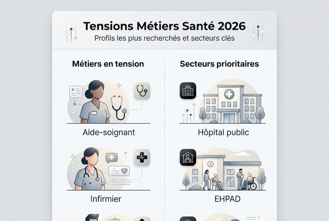 Panorama des métiers en tension dans la santé et les secteurs stratégiques