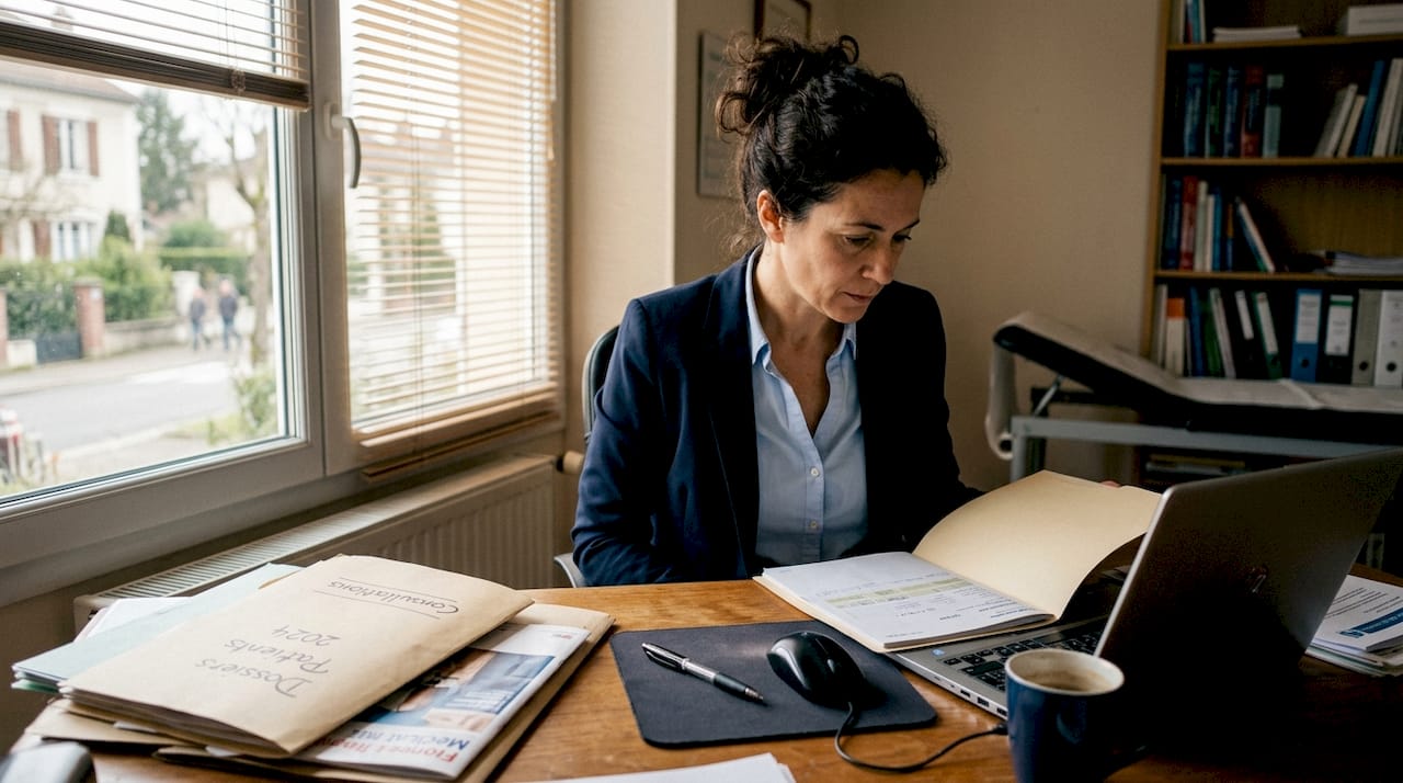 Médecin absorbée par les démarches administratives liées à l’ouverture de son cabinet.