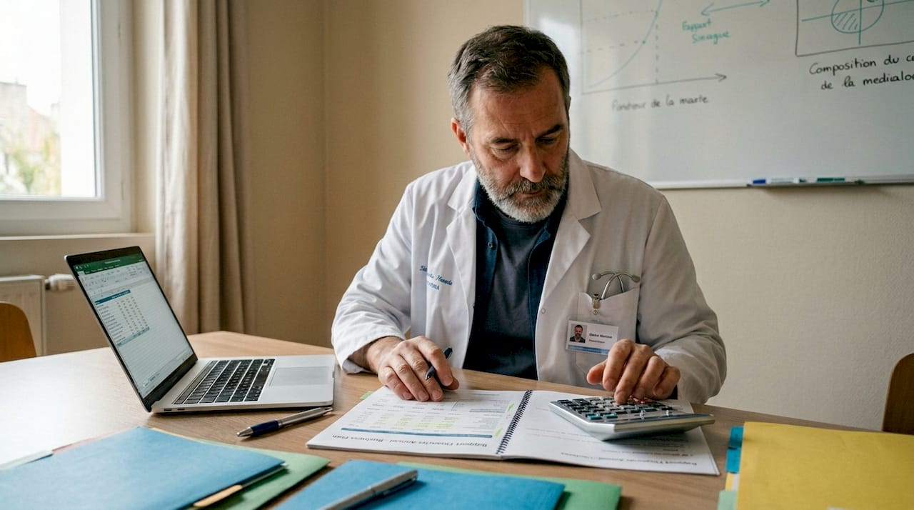 Un médecin s'apprête à établir son budget pour s'installer en libéral.