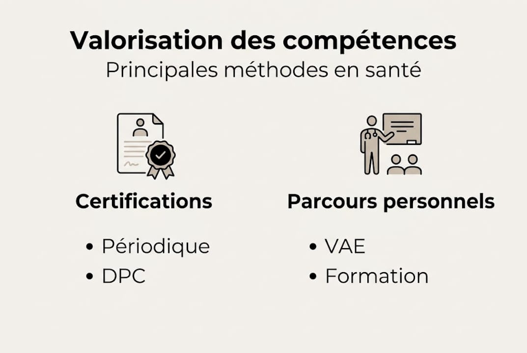 Infographie : comment valoriser ses compétences dans le secteur de la santé