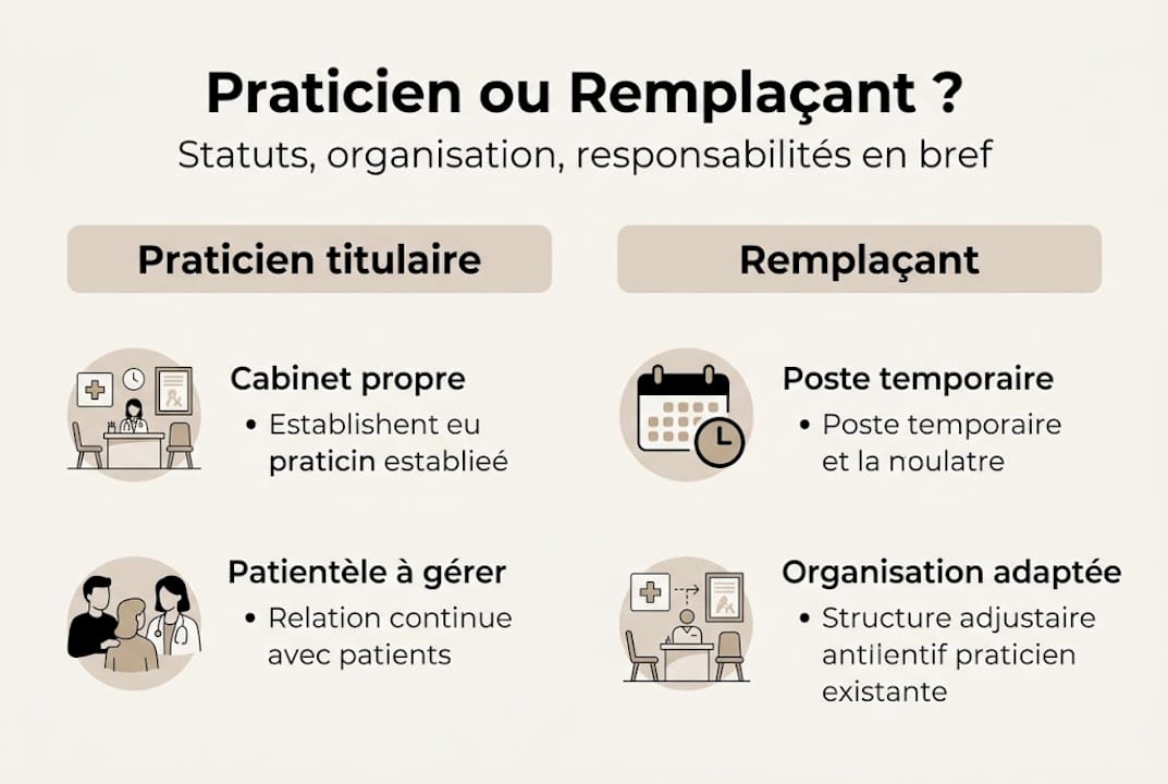Tableau comparatif : titulaire vs remplaçant