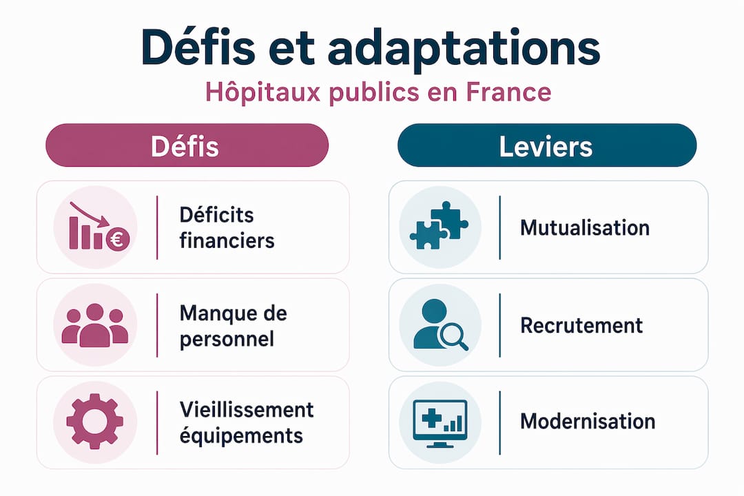 Infographie : enjeux et pistes de solutions pour les hôpitaux publics en France