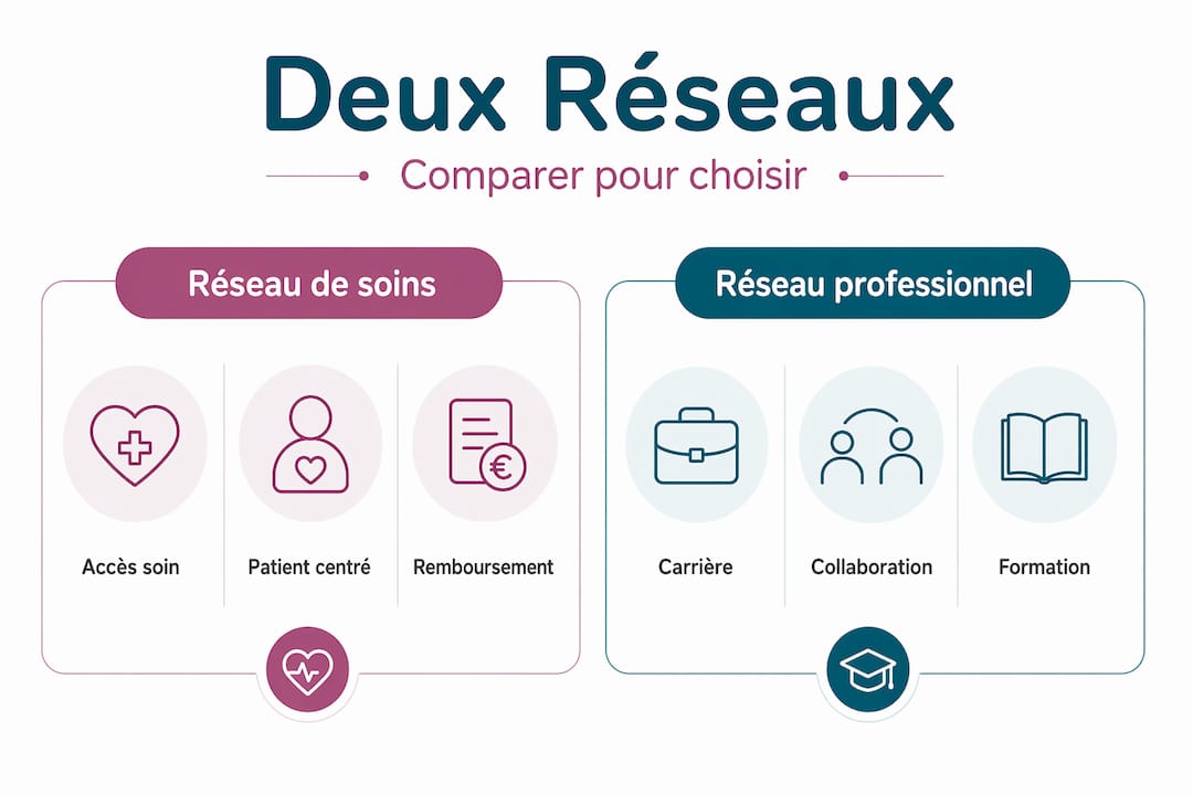 Infographie : tout comprendre sur les différences entre deux réseaux de santé