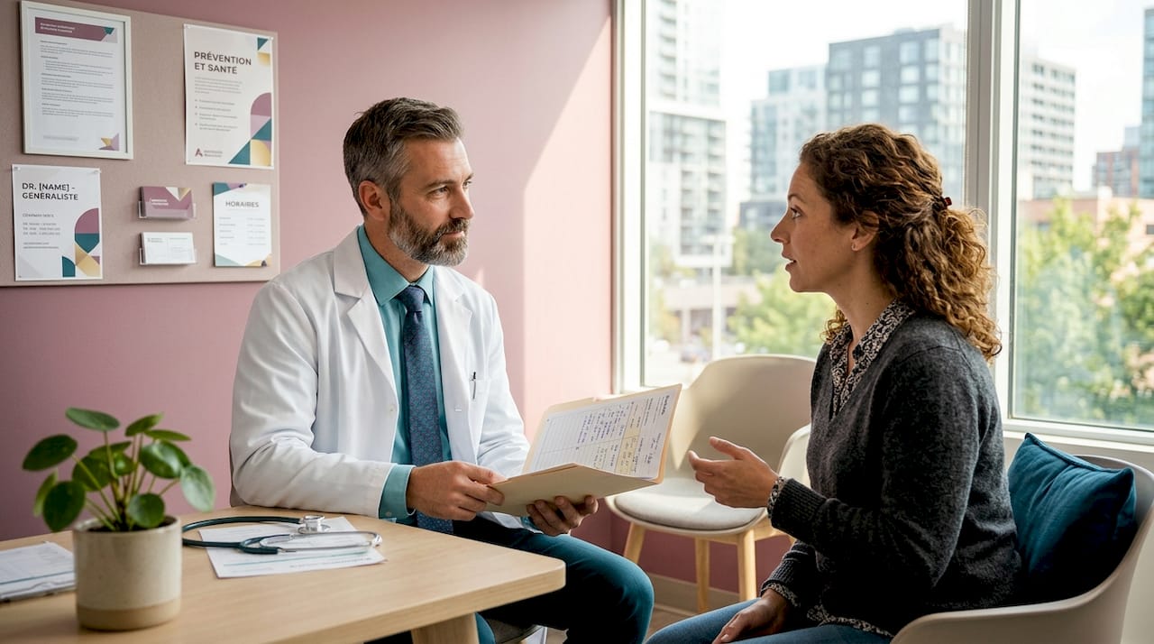 Consultation chez le médecin généraliste dans son cabinet