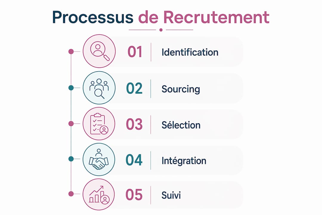Infographie : le parcours du recrutement externe dans le secteur de la santé, étape par étape