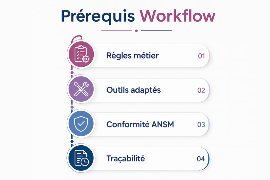 Infographie présentant les étapes clés à respecter avant la validation des campagnes publicitaires médicales
