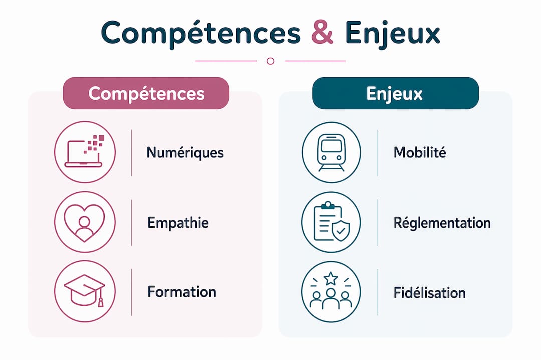 Infographie : panorama des compétences clés et des défis majeurs en télémédecine