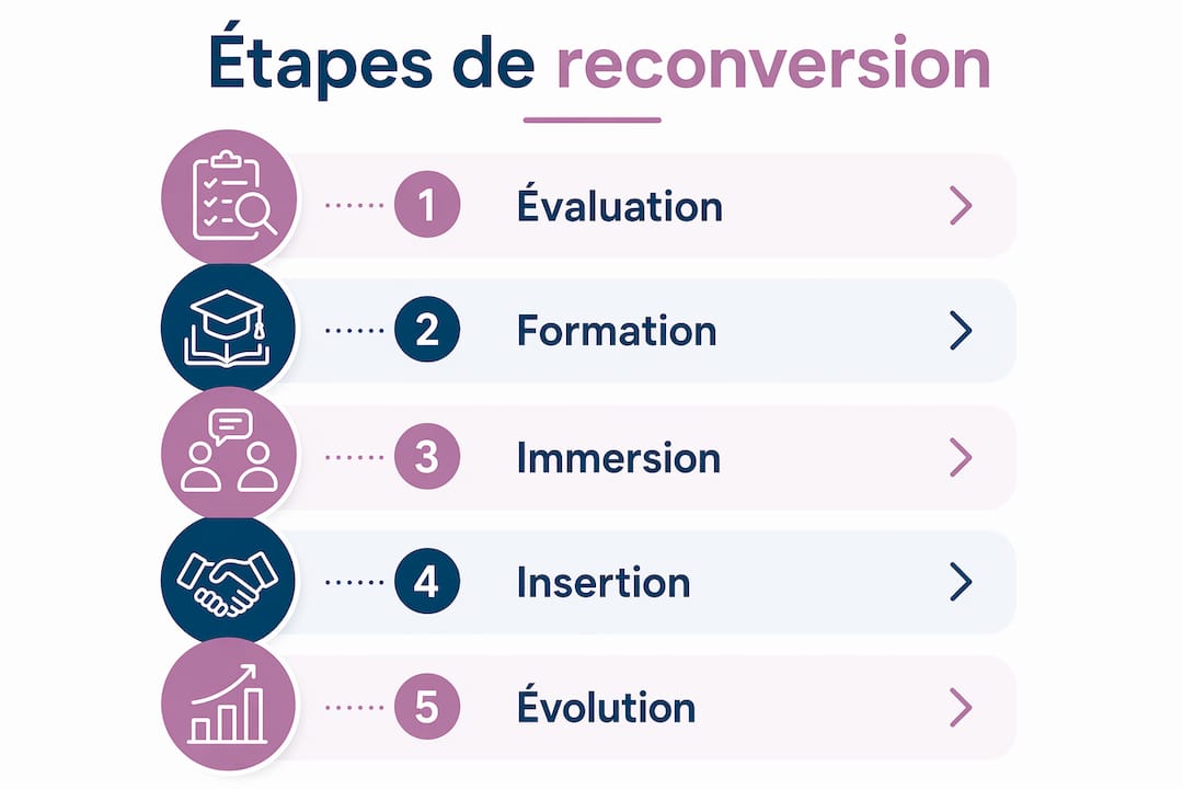 Découvrez en un clin d’œil les différentes étapes à suivre pour réussir votre transition vers les métiers du paramédical grâce à notre infographie.