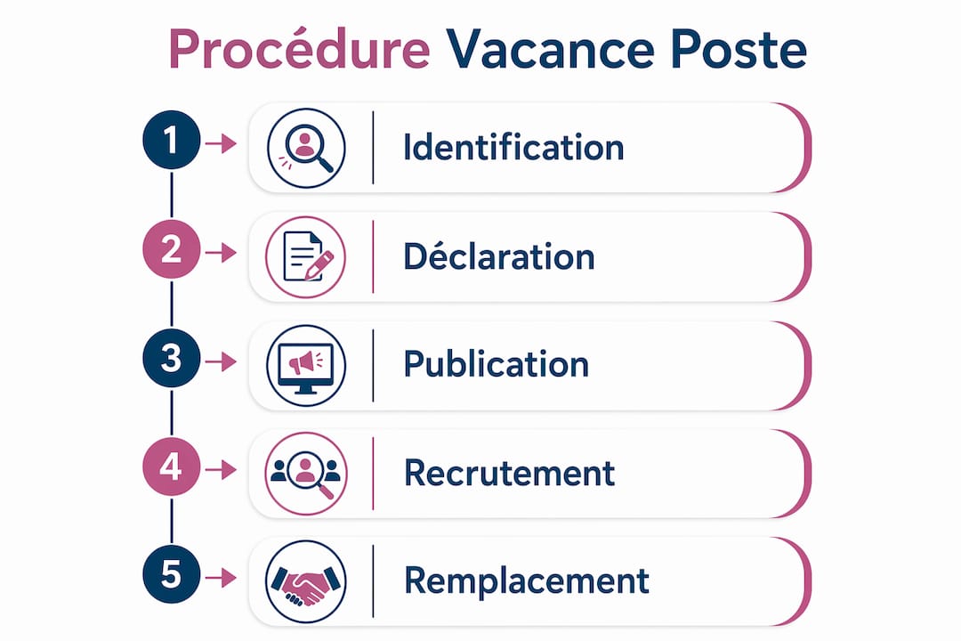 Infographie : les démarches pour déclarer un poste médical vacant