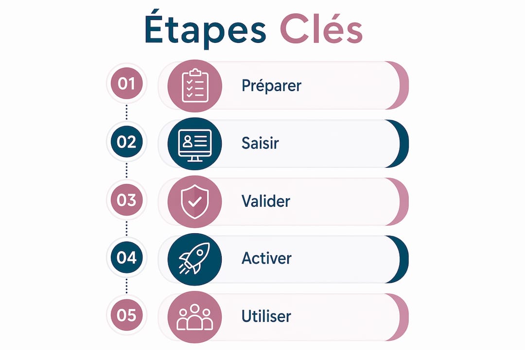 Infographie : les différentes étapes pour créer votre profil santé