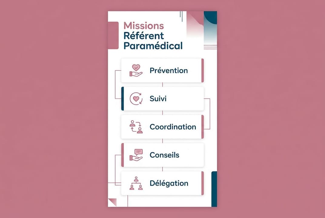 Visuel illustrant les principales responsabilités du référent paramédical
