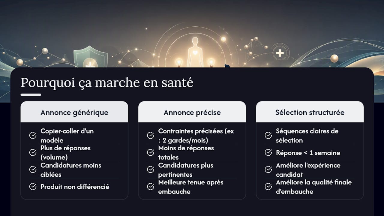 Pourquoi cette méthode fonctionne particulièrement bien en santé — overview diagram