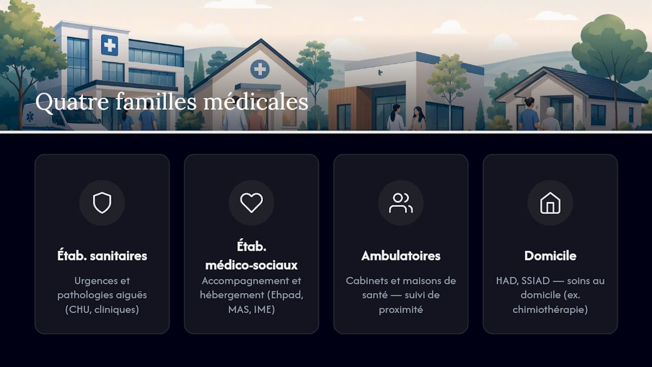 Schéma comparatif des différents modèles d’organisation du système de santé en France