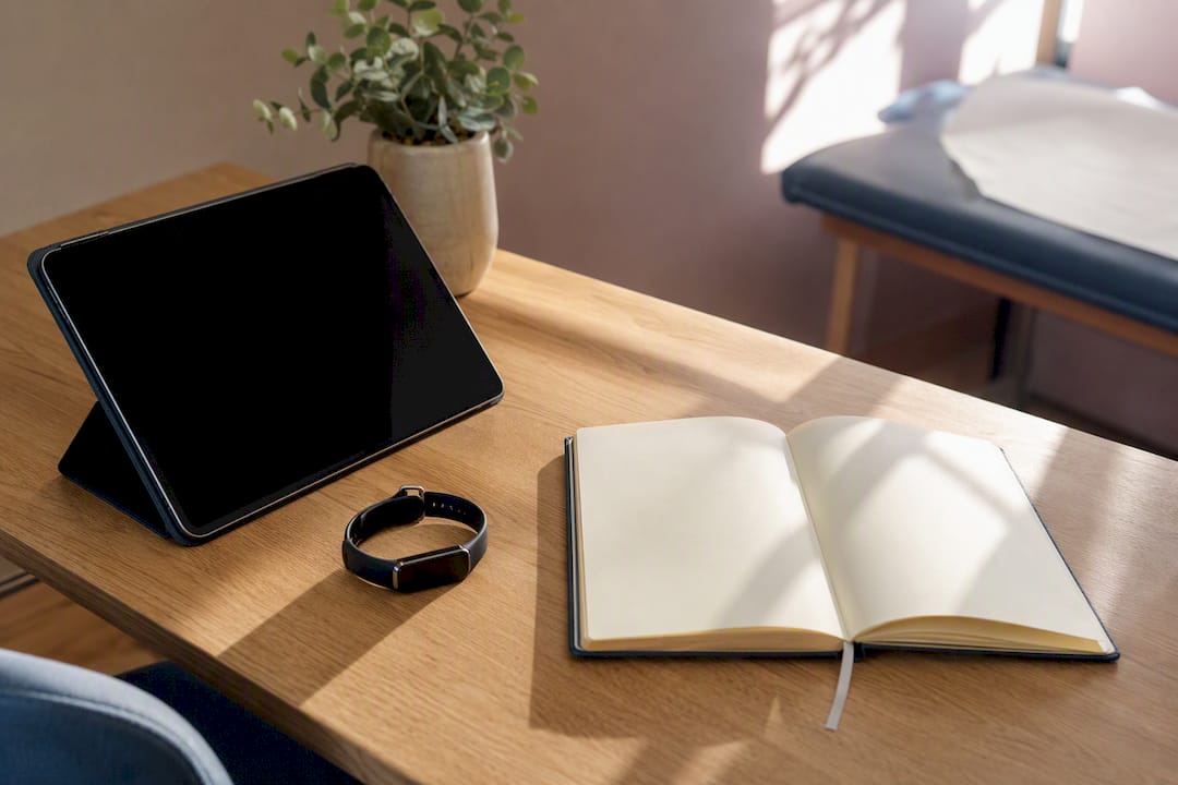 Tablette et montre sur le bureau des ressources humaines