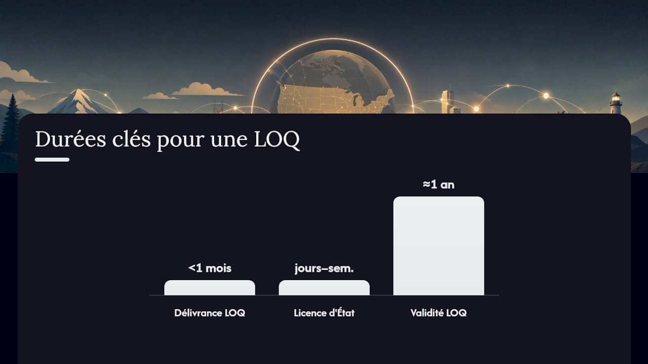Combien coûte une licence obtenue par le compact, et en combien de temps ? — overview diagram