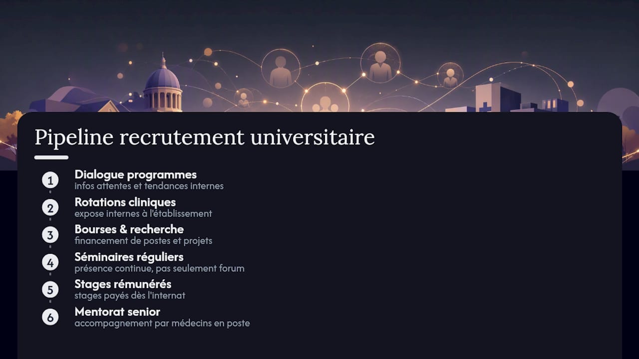 Processus continu de recrutement universitaire des médecins