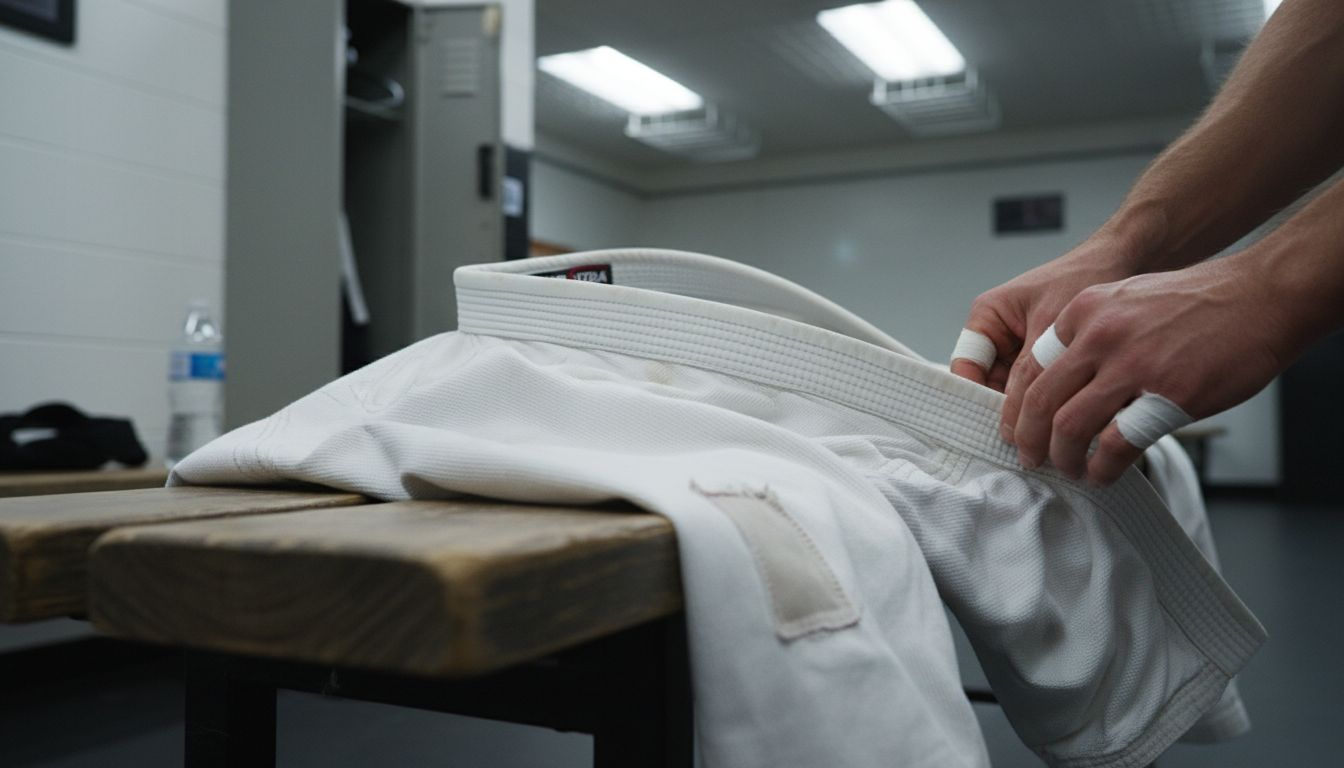 Inspecting reinforced custom BJJ gi fabric