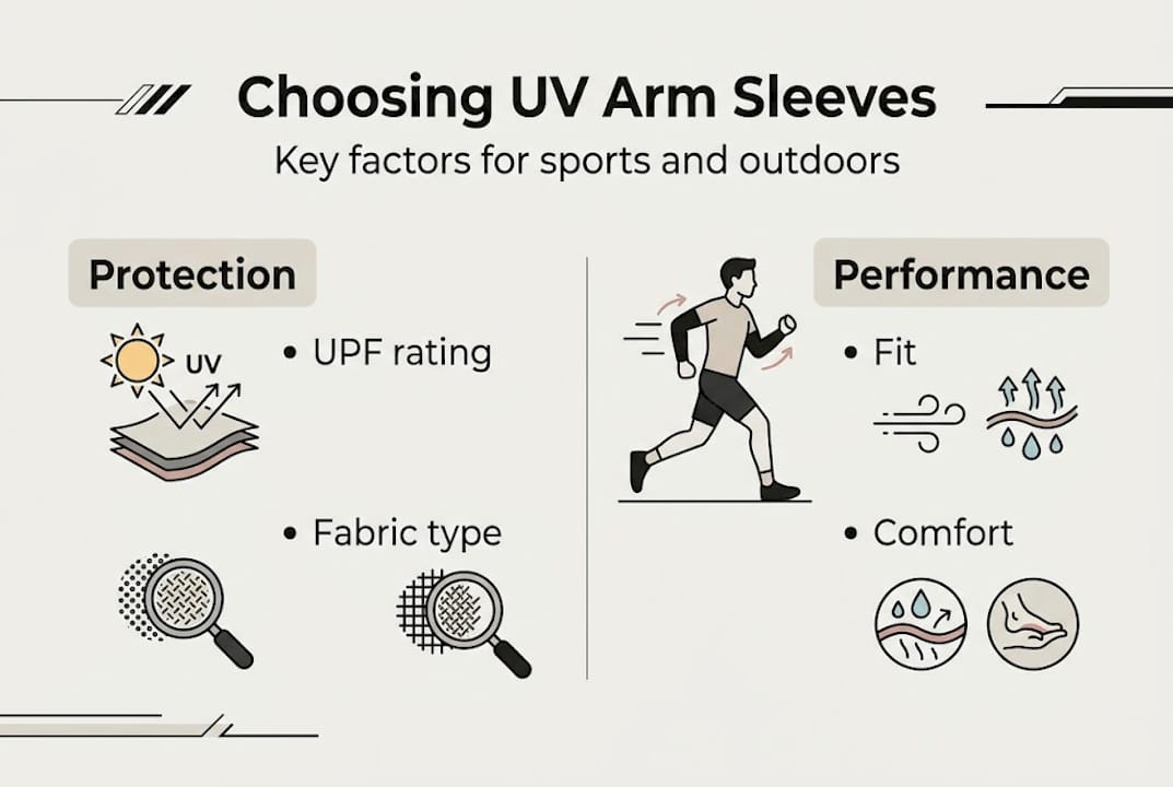 Infographic showing how to choose UV sleeves