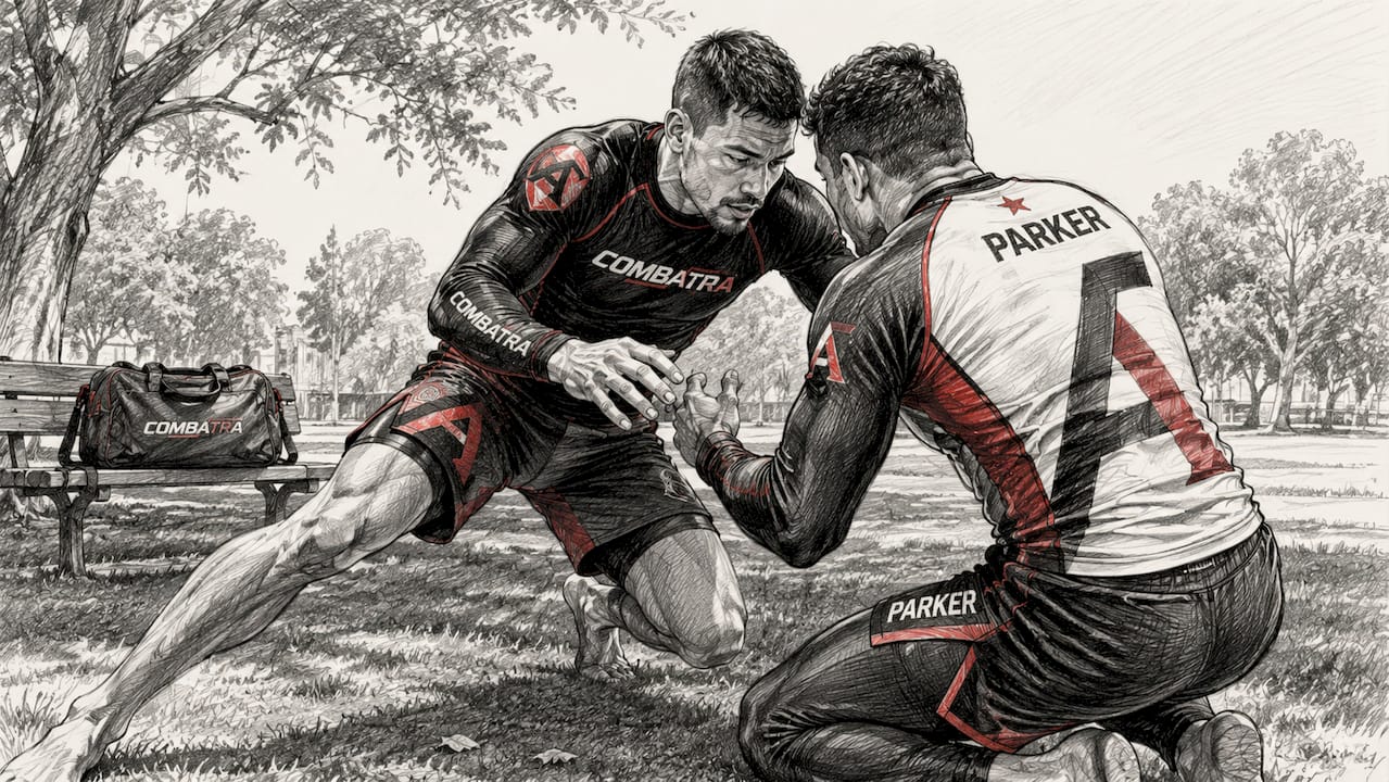 Athletes training in custom rashguards
