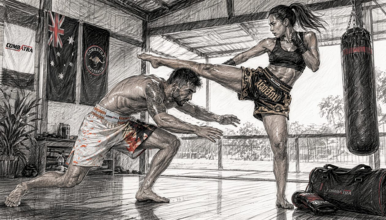 Athletes training in MMA and Muay Thai shorts