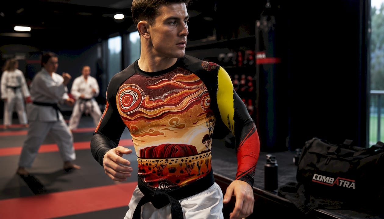 Traditional Dot Art BJJ Rashguard – UPF 50+ | Combatra