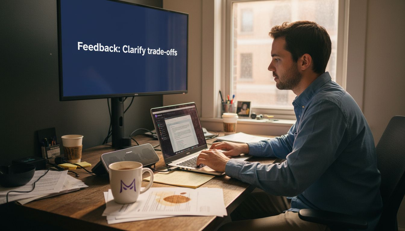 Interviewee receives real-time AI feedback