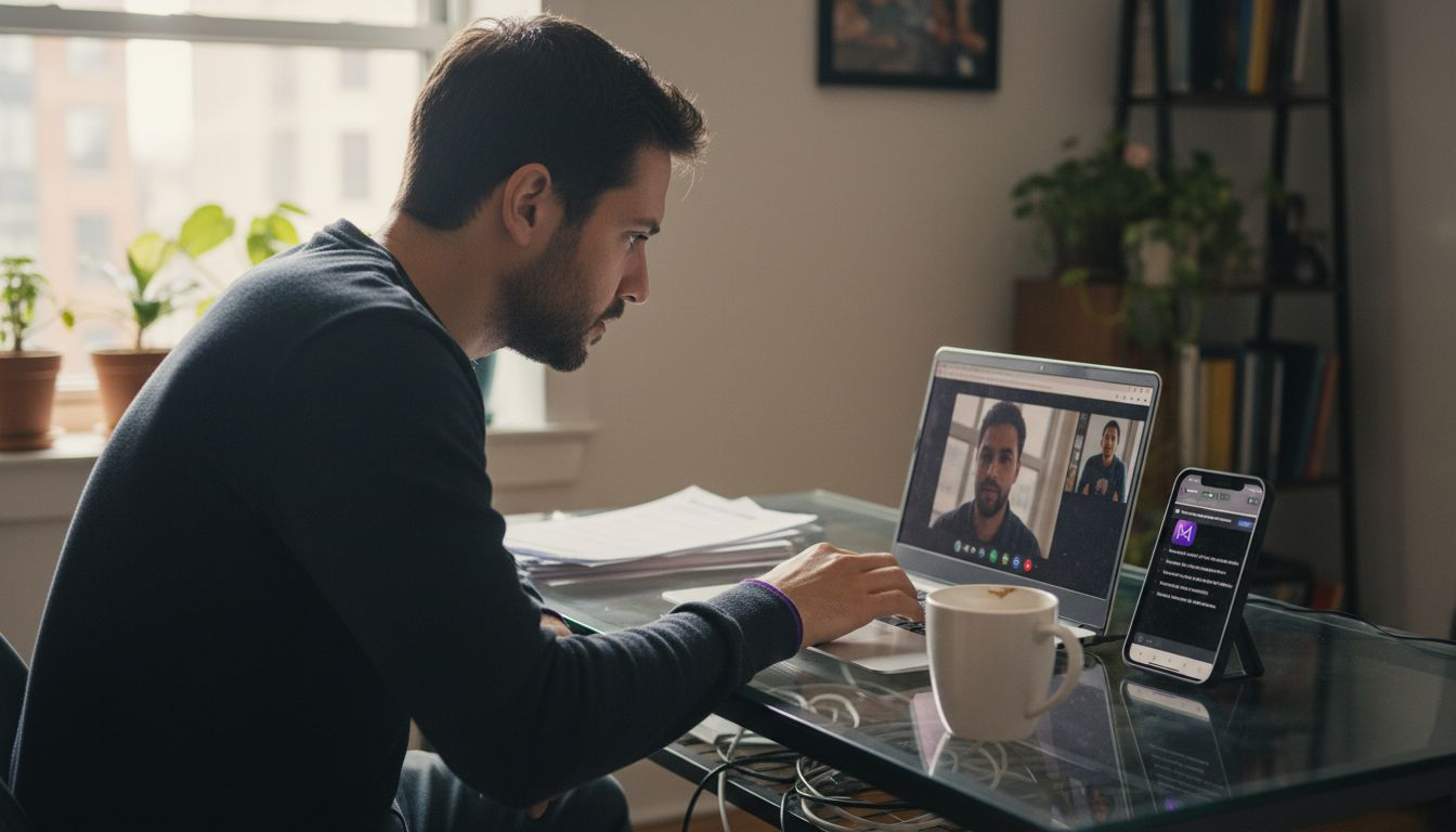 Candidate using AI for rapid interview answers