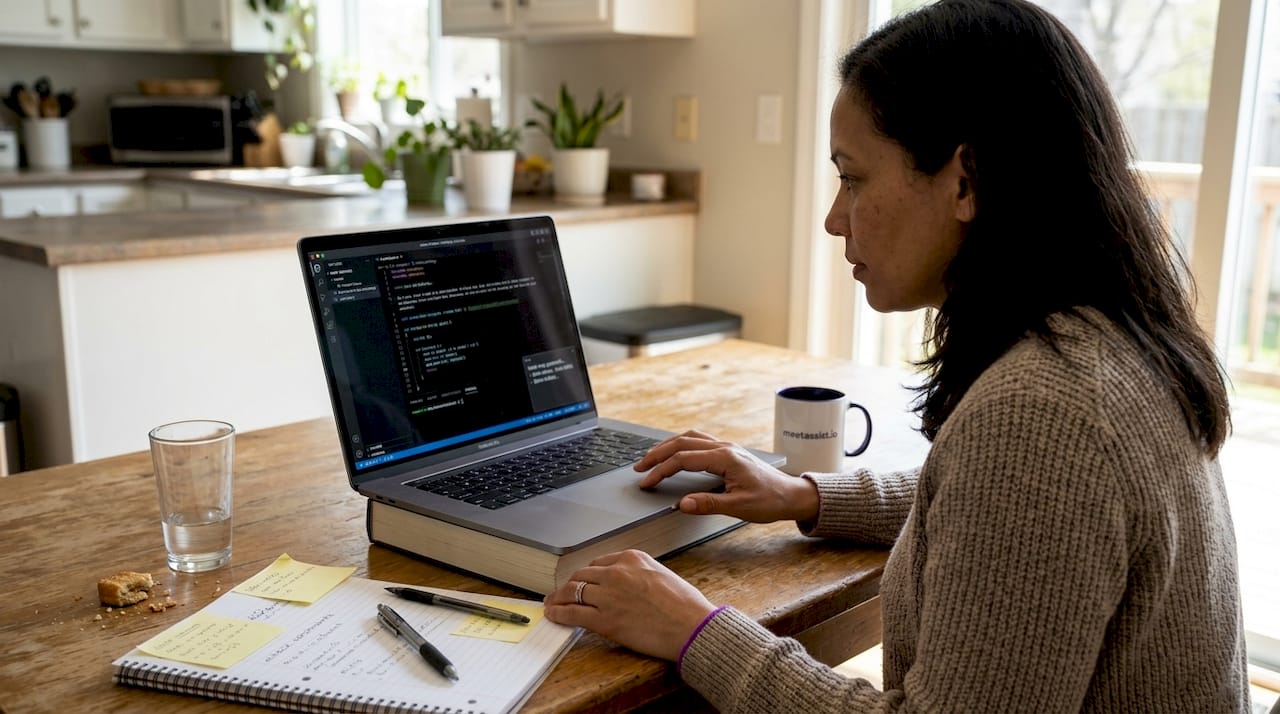 Remote interview with invisible coding assistant overlay