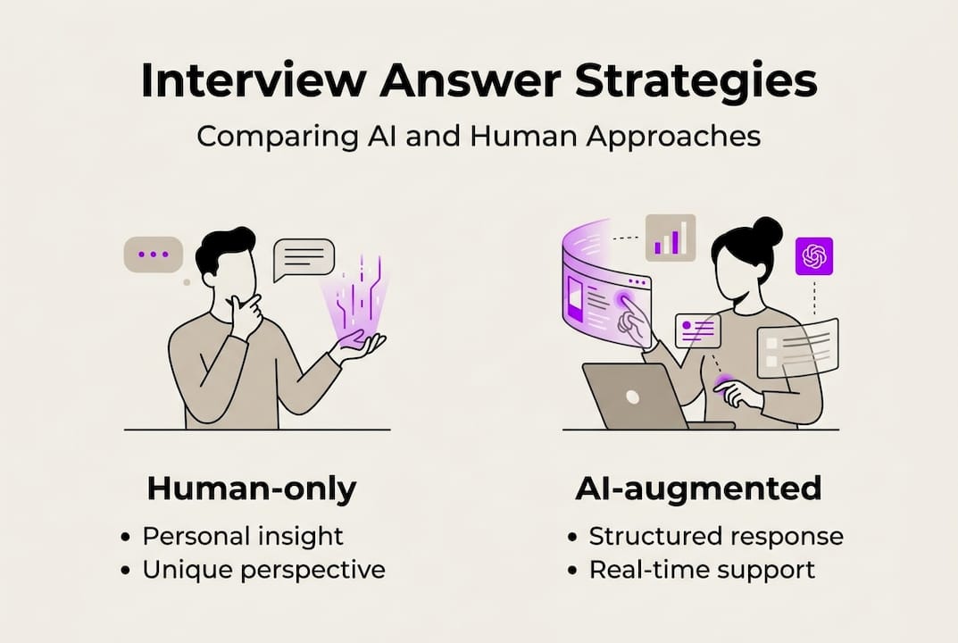 Infographic compares AI and human interview methods