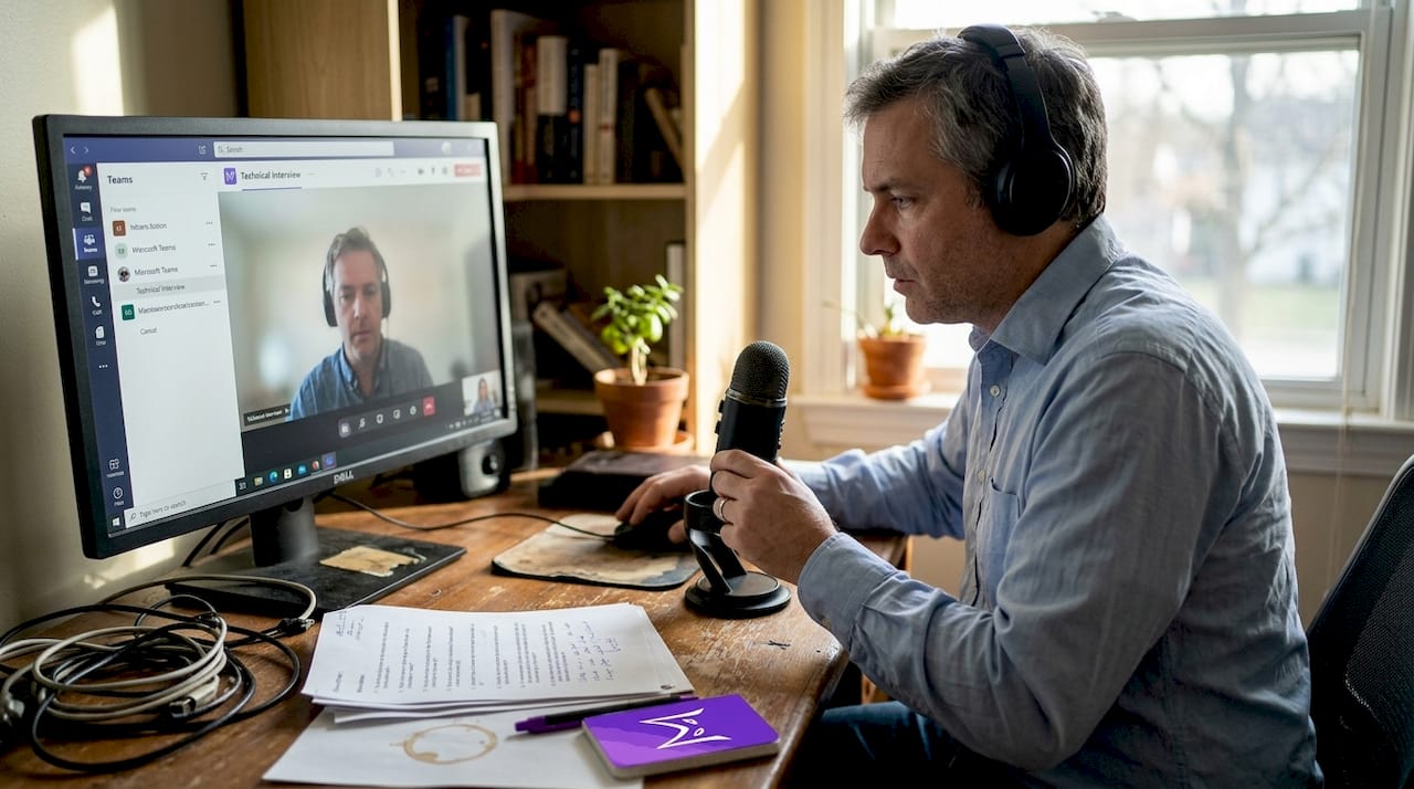 IT specialist uses Teams interview tools