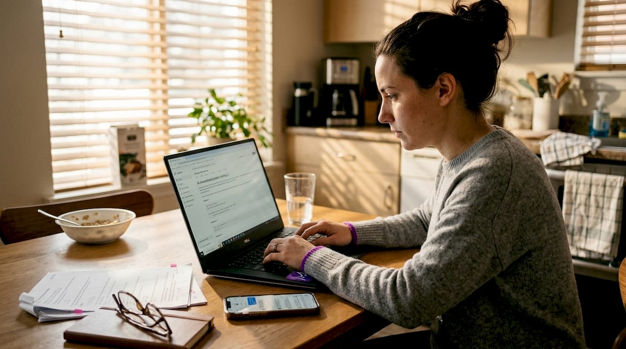 Job seeker preparing interview with AI tools