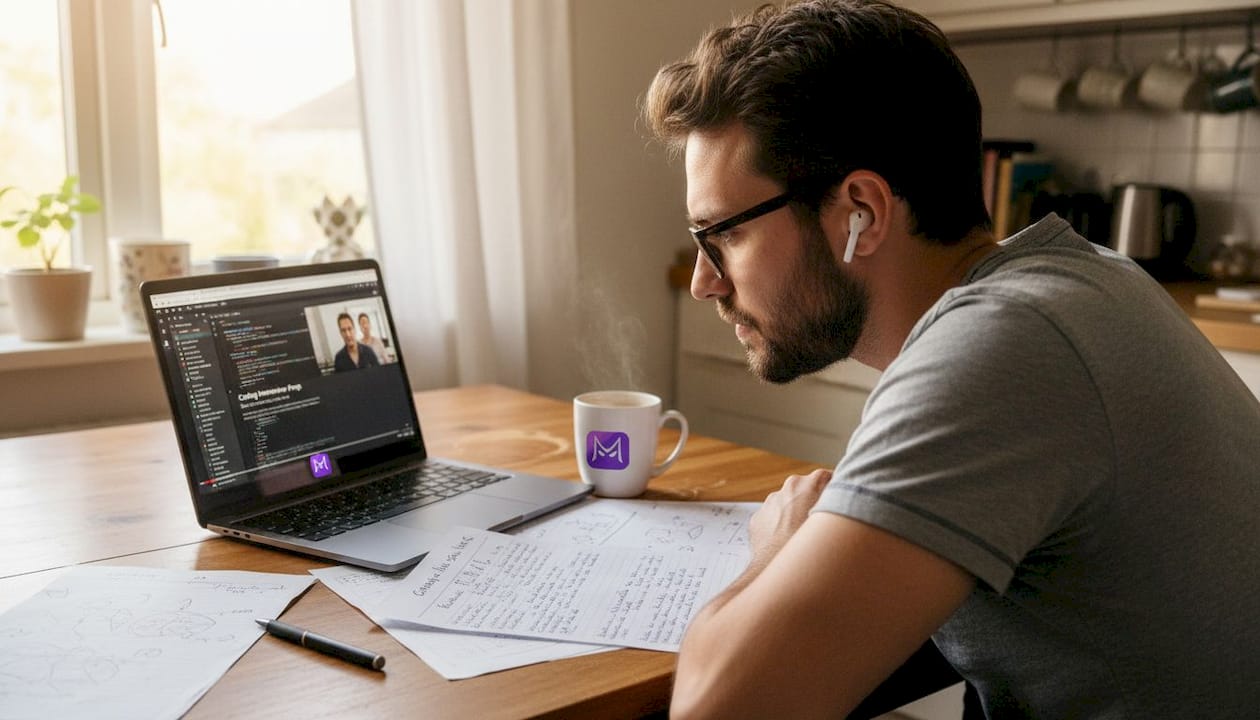 Candidate analyzes coding interview transcript