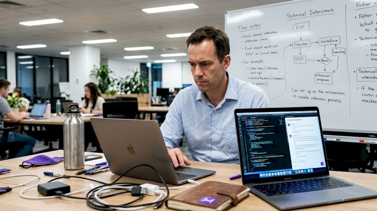 Candidate analyzing AI-generated interview answers