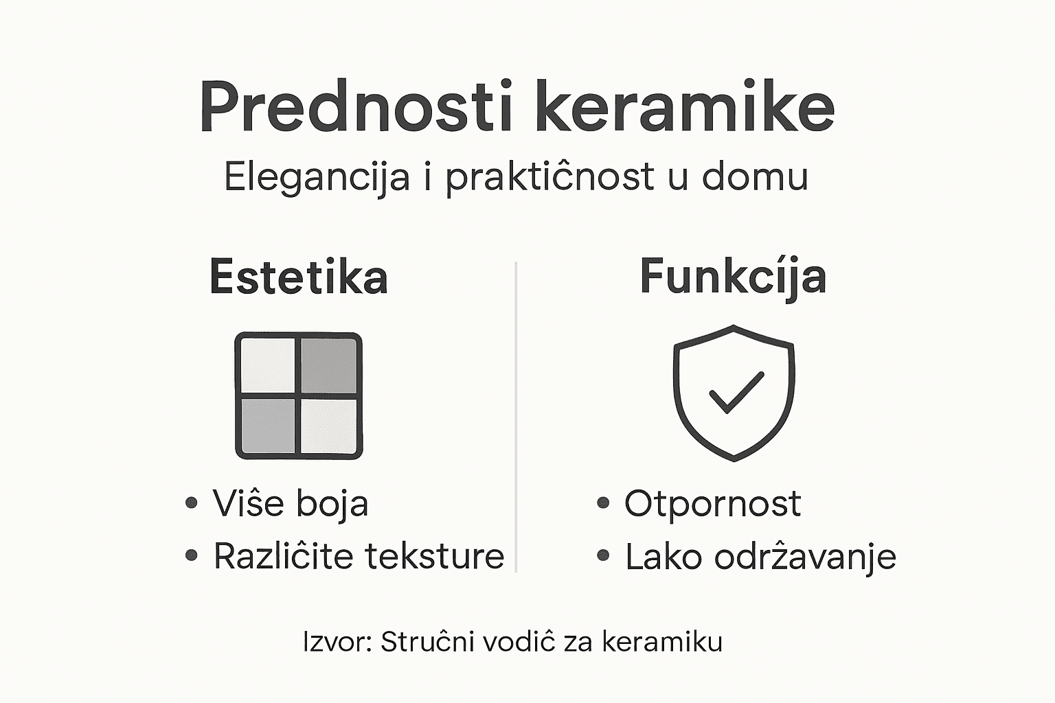 Infografik koji prikazuje kako keramika izgleda i čemu sve može da služi