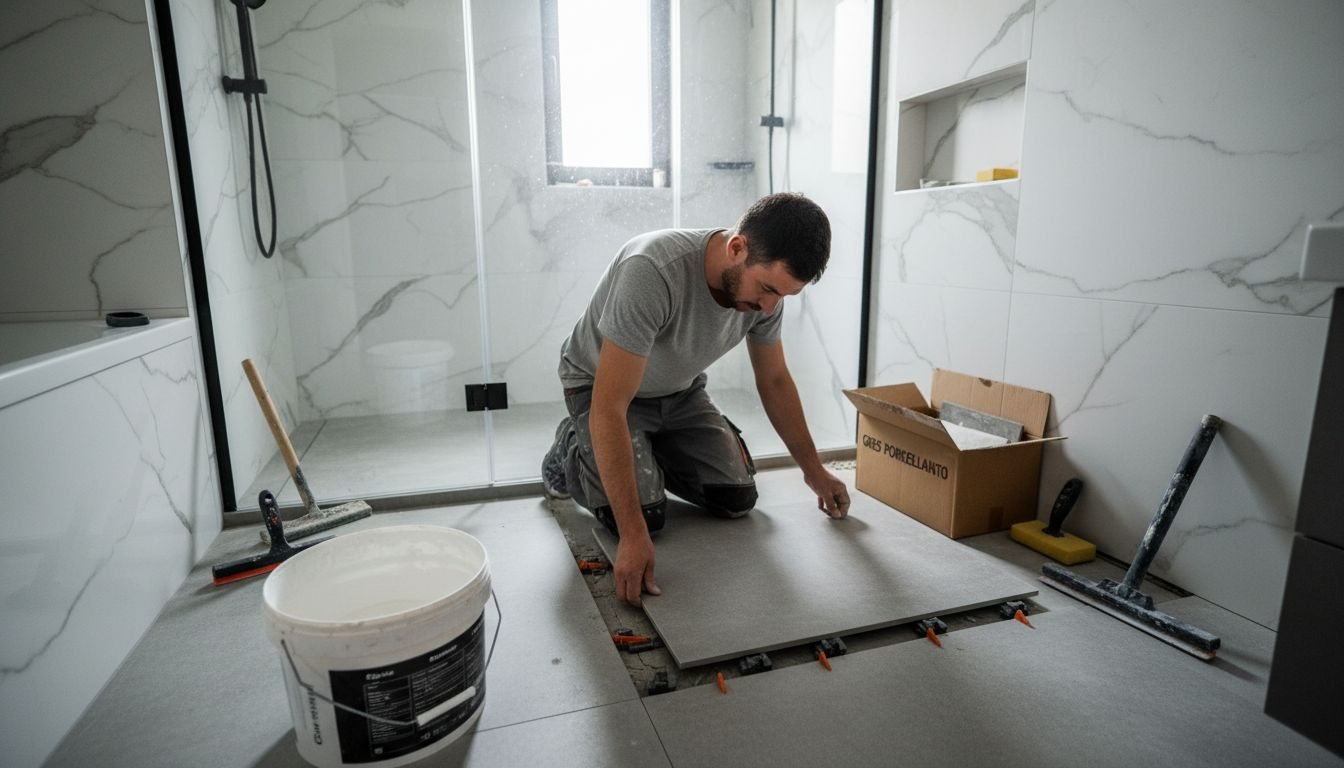 Postavljanje velikih gres pločica u kupatilu – šta treba da znate