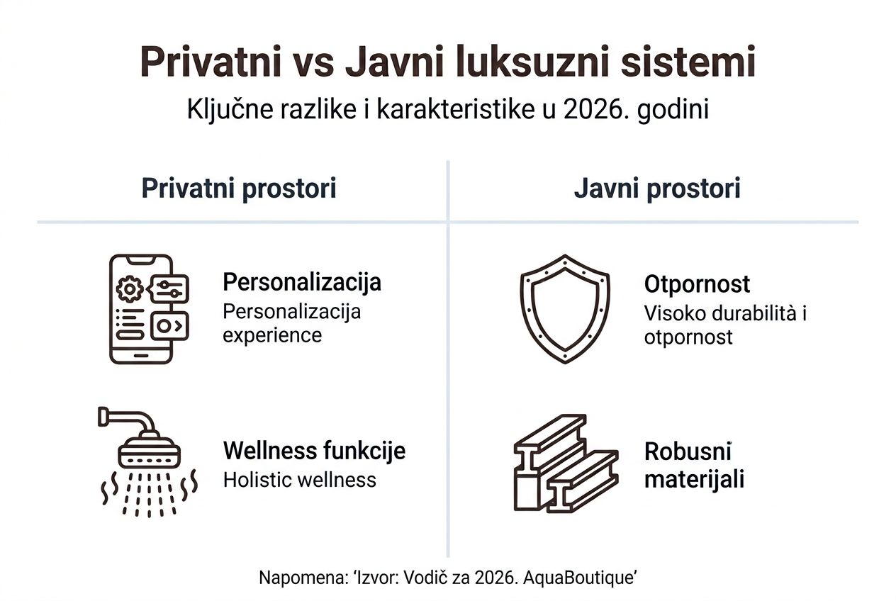 Infografik: razlike između privatnih i javnih sanitarnih sistema