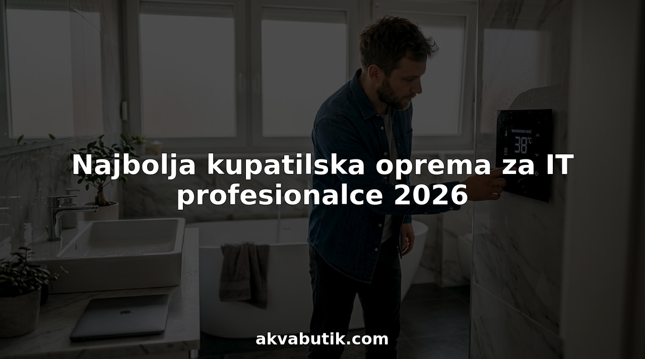 IT stručnjak u savremeno opremljenom kupatilu sa najnovijom tehnologijom