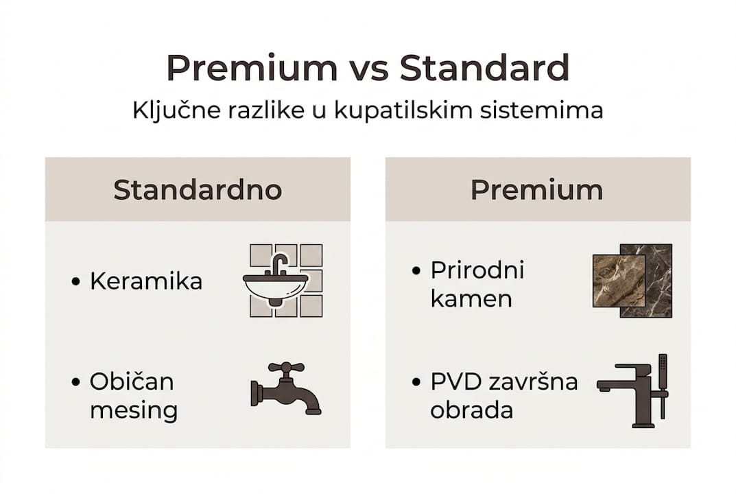 Vizuelno poređenje naprednih i osnovnih sistema