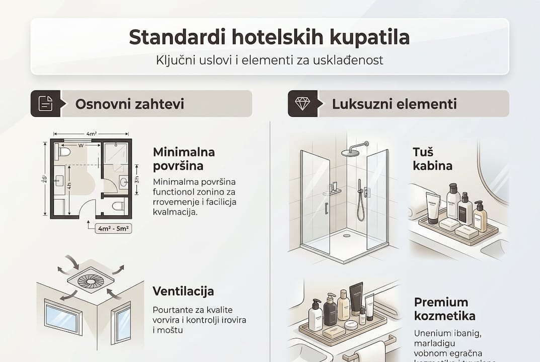 Infografik: šta sve treba da ima savremeno hotelsko kupatilo