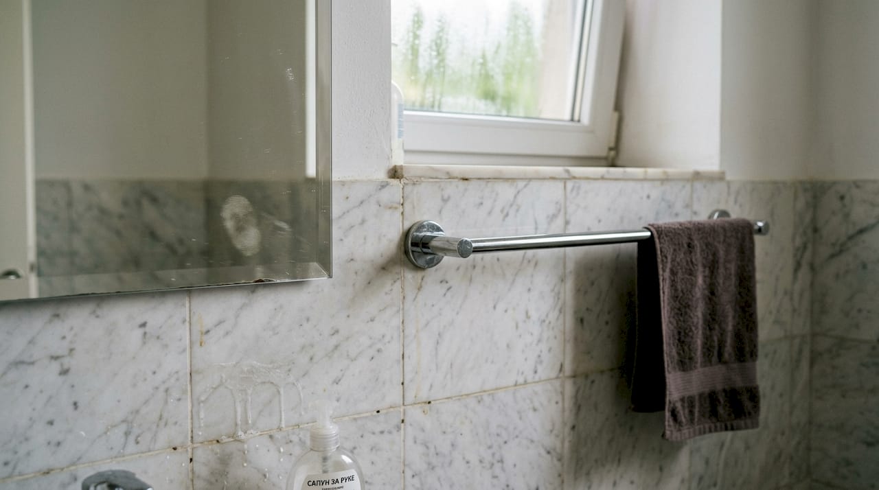 Zid od mermera u luksuznom kupatilu daje prostoru poseban osećaj elegancije i sofisticiranosti.