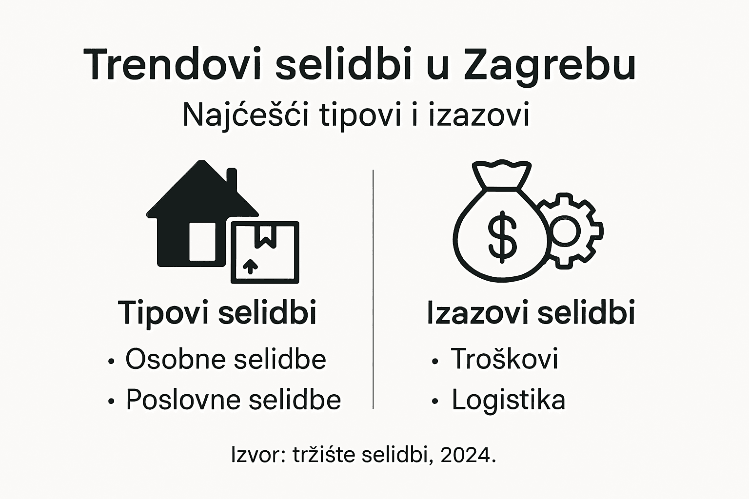 Infografika: Kako se lakše preseliti u Zagrebu – najčešći izazovi i savjeti